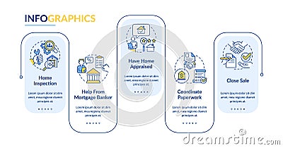 Homebuying tips rectangle infographic template Vector Illustration