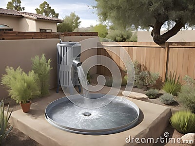 Homefront Sustainability. Ecologists Showcasing Water Conservation Initiatives. Stock Photo