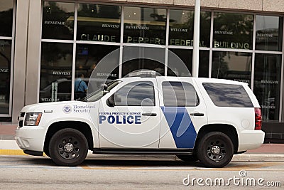 Homeland security police vehicles Editorial Stock Photo