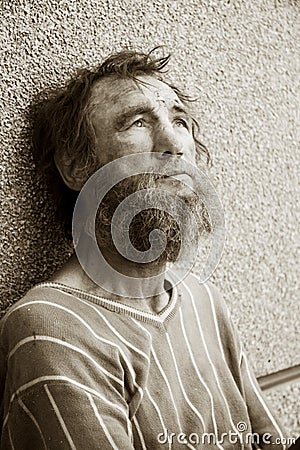 Homeless in despair Stock Photo