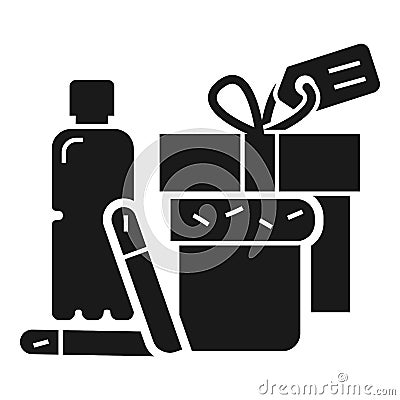 Homeless food help icon, simple style Vector Illustration