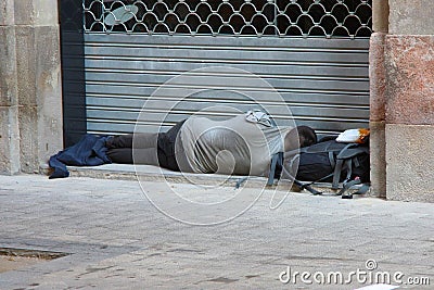 Homeless Man Editorial Stock Photo