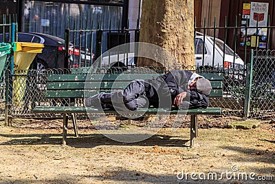 Homeless man Editorial Stock Photo