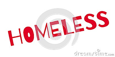 Homeless rubber stamp Vector Illustration