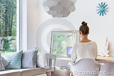 Homely girl's room Stock Photo