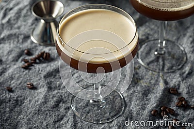 Homemade Alcoholic Espresso Martini Stock Photo