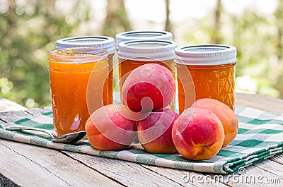 Homemade apricot jam or preserves Stock Photo