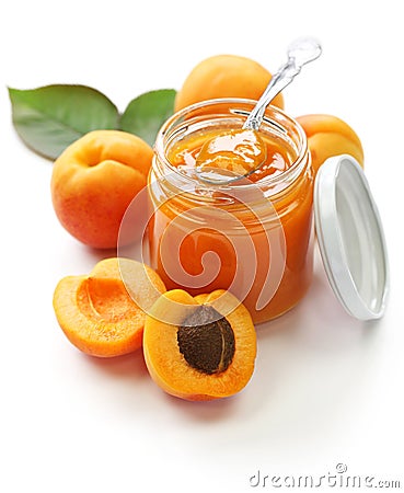 Homemade apricot jam Stock Photo