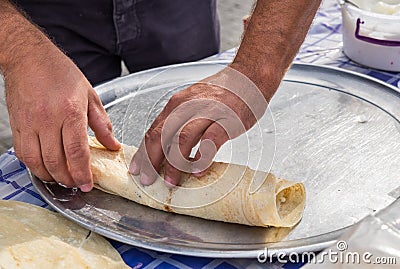 Homemade arabian flatbread Stock Photo