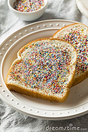 Homemade Australian Fairy Bread Stock Photo