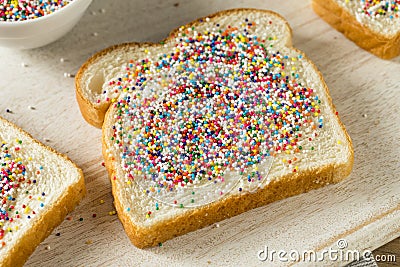 Homemade Australian Fairy Bread Stock Photo