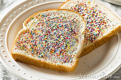 Homemade Australian Fairy Bread Stock Photo