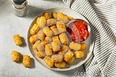 Homemade Baked Fried Tater Tot Potatoes Stock Photo