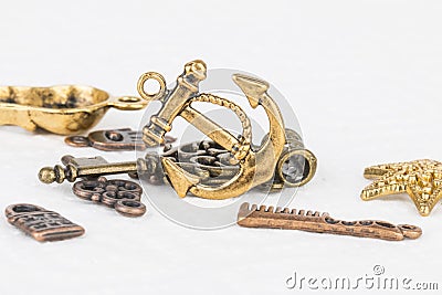 Homemade bead jewelry. Stock Photo
