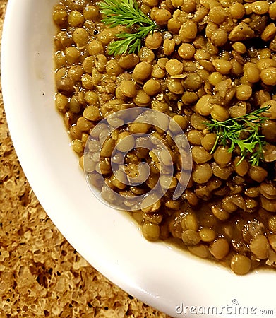 Homemade bean soup Stock Photo