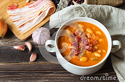 Homemade bean soup Stock Photo