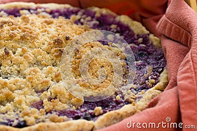 Homemade Blueberry Pie Stock Photo