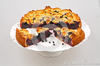 Homemade blueberry pie Stock Photo