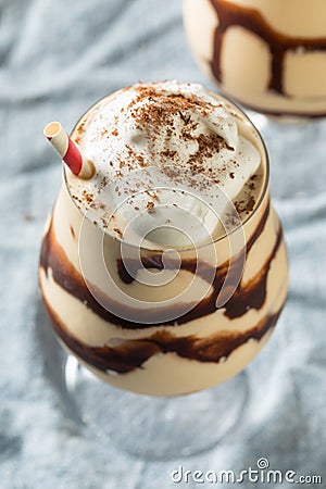 Homemade Boozy Frozen Mudslide Cocktail Stock Photo