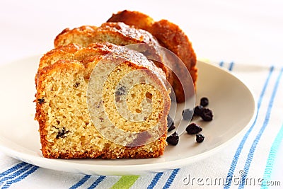 Homemade cake with raisins Stock Photo