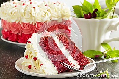 Homemade cake Red Velvet Stock Photo