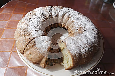 Homemade cake for tea Stock Photo