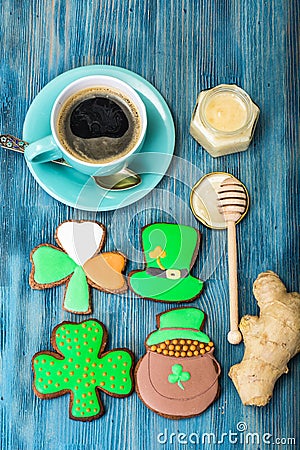 Homemade cakes on the day of St. Patrick Stock Photo