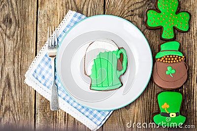 Homemade cakes on the day of St. Patrick Stock Photo