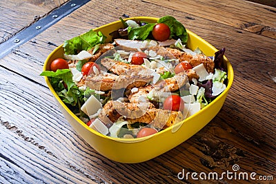 Homemade cesar salad Stock Photo