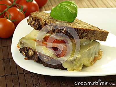 Homemade cheeseburger Stock Photo