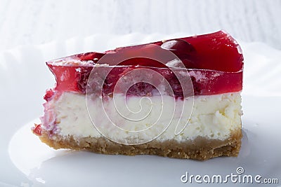 Homemade cheesecake. Homemade pastries.Cake with cottage cheese and berries Stock Photo