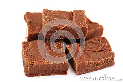 Homemade Chocolate Fudge Stock Photo