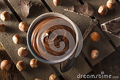 Homemade Chocolate Hazelnut Spread Stock Photo