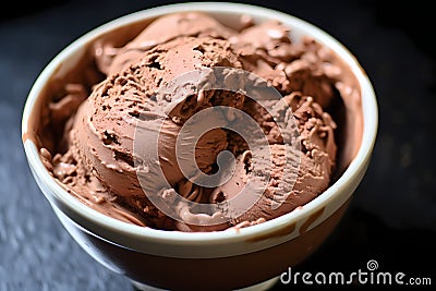 Homemade chocolate ice cream texture Stock Photo