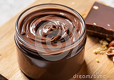 homemade chocolate spread Stock Photo