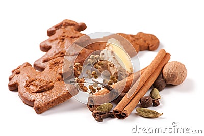 Homemade Christmas gingerbread spices Stock Photo