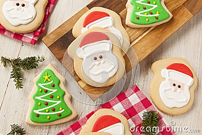 Homemade Christmas Sugar Cookies Stock Photo