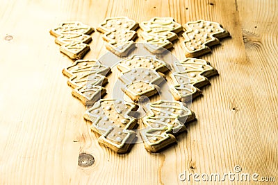 Homemade ginger cookies for Christmas and holidays Stock Photo