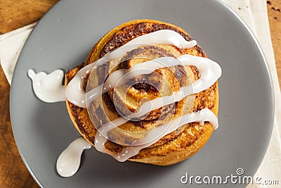 Homemade Cinnamon Roll Pastry Stock Photo