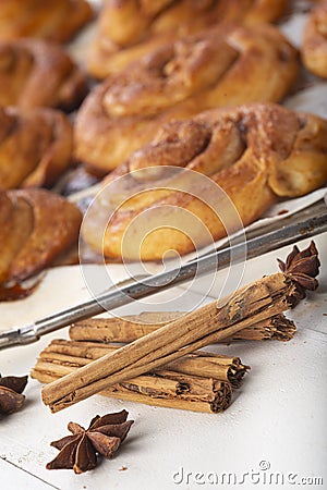 Homemade cinnamon rolls Stock Photo