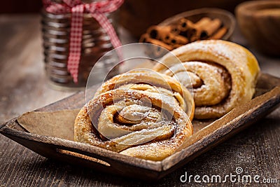 Homemade cinnamon rolls Stock Photo