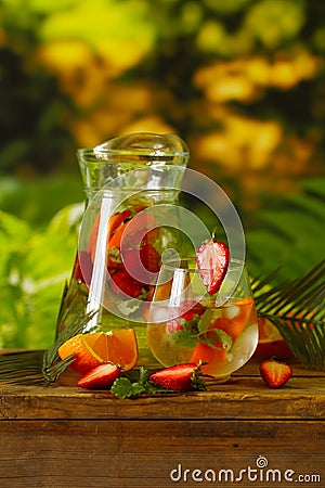 Homemade citrus lemonade Stock Photo