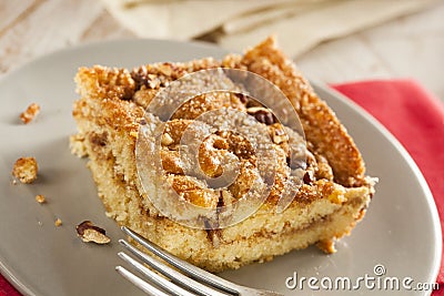 Homemade Coffee Cake with Cinnamon Stock Photo