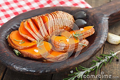 Homemade Cooked Sweet Potato Stock Photo