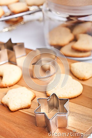 Homemade cookies with forms Stock Photo