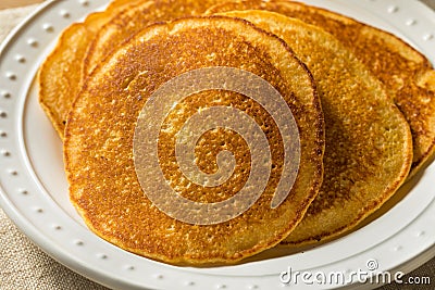 Homemade Corn Meal Johnny Cakes Stock Photo