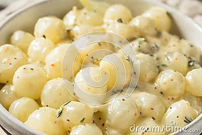 Homemade Creamy Creamed Pearl Onions Stock Photo