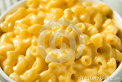 Homemade Creamy Macaroni and Cheese Pasta Stock Photo