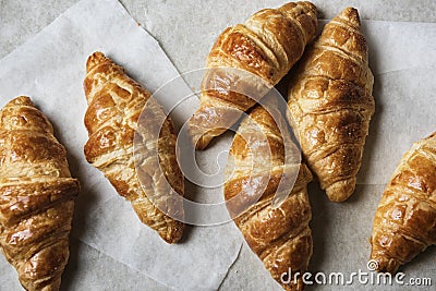 Homemade croissants food photography recipe Stock Photo