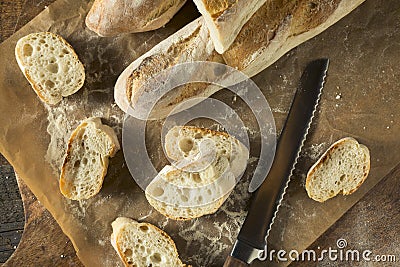 Homemade Crusty French Bread Baguette Stock Photo